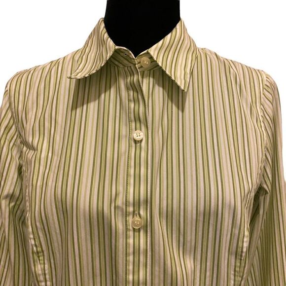 Liz Claiborne Striped Button Down Top - Picture 2 of 11